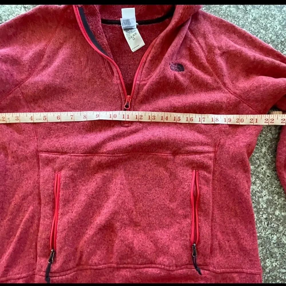 The North Face Hoodie Pullover size large Heathered red - Picture 4 of 7
